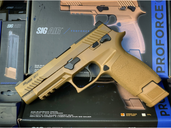 T SIG AIR P320 M17 6mm Gas Version GBB Pistol ( Tan )